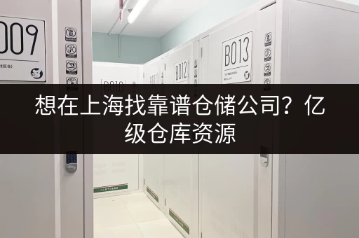 想在上海找靠谱仓储公司？亿级仓库资源，总有一家适合你！