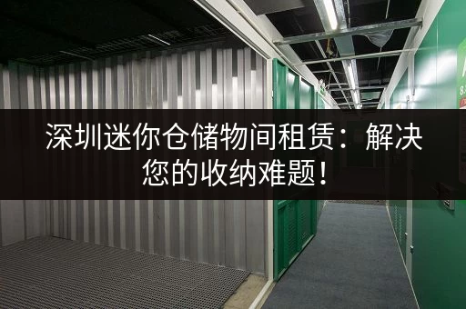 深圳迷你仓储物间租赁：解决您的收纳难题！