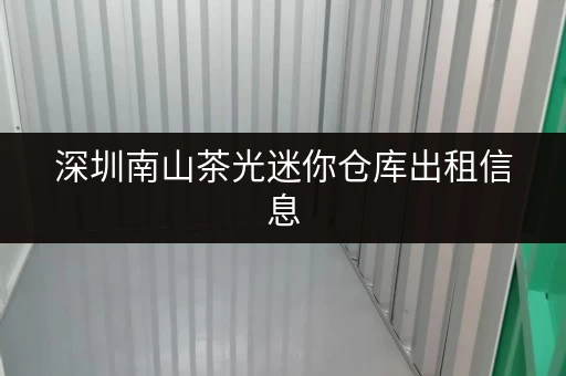 深圳南山茶光迷你仓库出租信息,多种规格任您挑选 深圳南山茶光迷你仓库出租信息,多种规格任您挑选