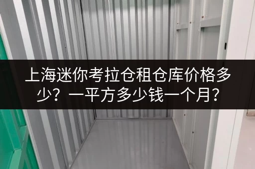 上海迷你考拉仓租仓库价格多少？一平方多少钱一个月？