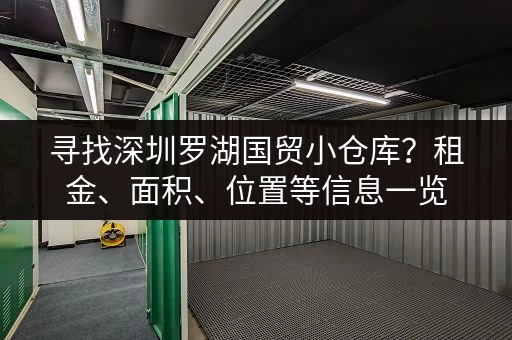 寻找深圳罗湖国贸小仓库？租金、面积、位置等信息一览
