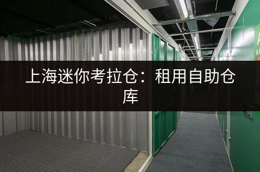 上海迷你考拉仓：租用自助仓库，省心又划算