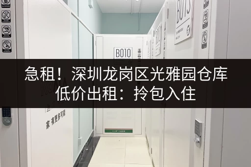 急租！深圳龙岗区光雅园仓库低价出租：拎包入住，位置优越