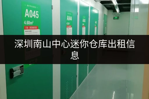 深圳南山中心迷你仓库出租信息，多种面积选择，满足需求！