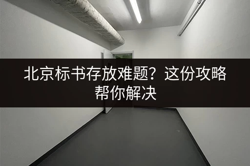 北京标书存放难题？这份攻略帮你解决
