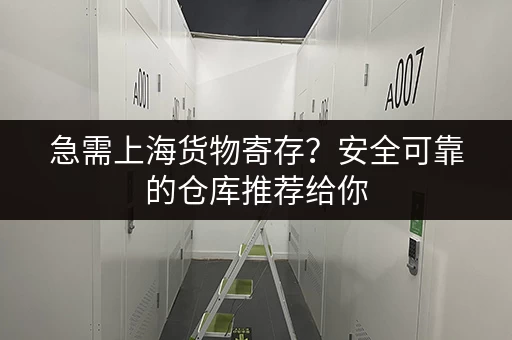 急需上海货物寄存？安全可靠的仓库推荐给你
