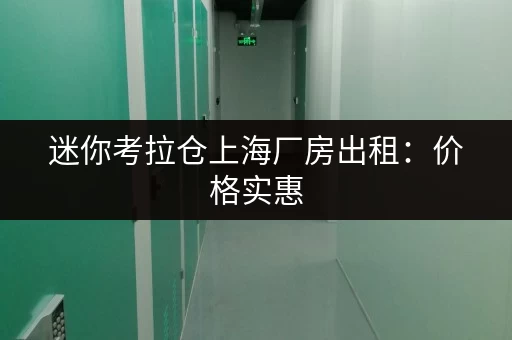 迷你考拉仓上海厂房出租：价格实惠，安全可靠