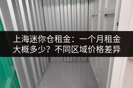 上海迷你仓租金：一个月租金大概多少？不同区域价格差异大吗？