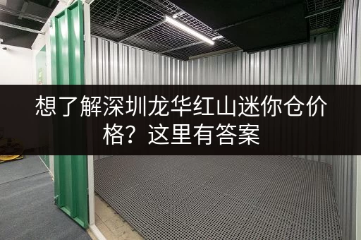 想了解深圳龙华红山迷你仓价格？这里有答案