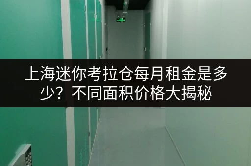 上海迷你考拉仓每月租金是多少？不同面积价格大揭秘
