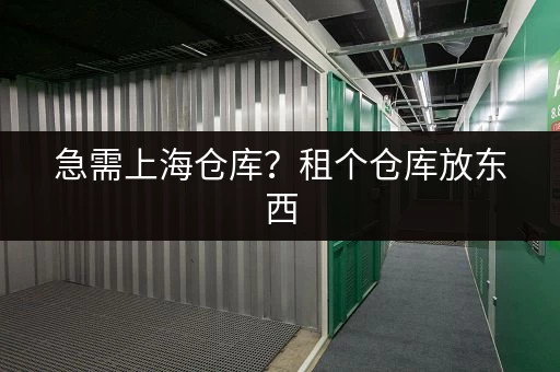急需上海仓库？租个仓库放东西，省心又省力！