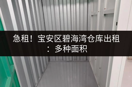 急租！宝安区碧海湾仓库出租：多种面积，任您挑选！