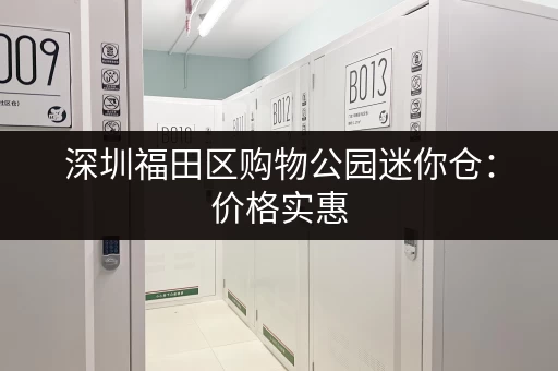 深圳福田区购物公园迷你仓：价格实惠，方便快捷，拎包入住
