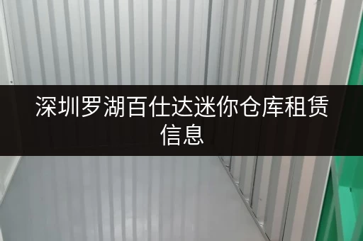深圳罗湖百仕达迷你仓库租赁信息，最新价格推荐