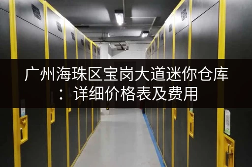 广州海珠区宝岗大道迷你仓库：详细价格表及费用