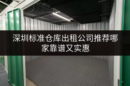 深圳标准仓库出租公司推荐哪家靠谱又实惠