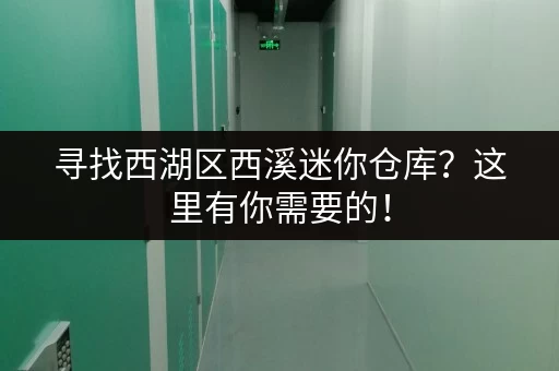 寻找西湖区西溪迷你仓库？这里有你需要的！