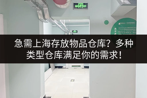 急需上海存放物品仓库？多种类型仓库满足你的需求！