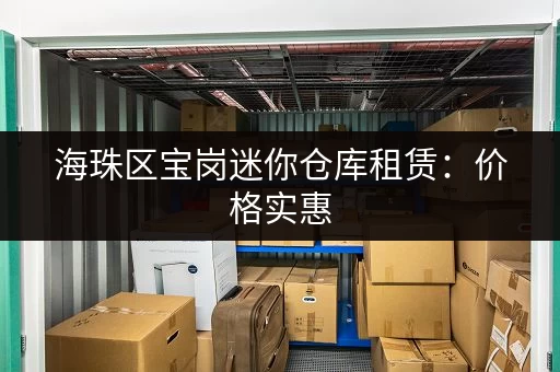 海珠区宝岗迷你仓库租赁：价格实惠，空间灵活，方便快捷