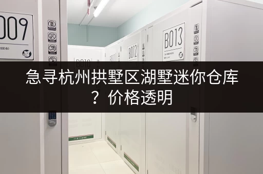 急寻杭州拱墅区湖墅迷你仓库？价格透明，租金优惠！