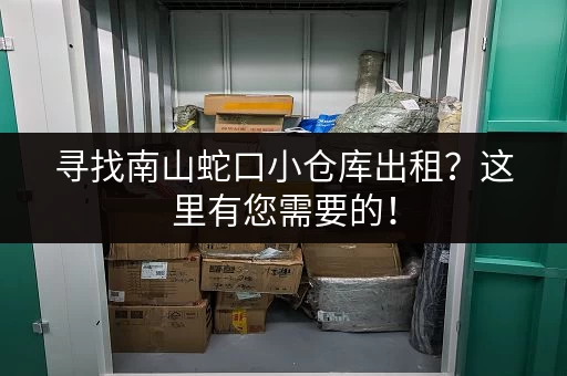 寻找南山蛇口小仓库出租？这里有您需要的！