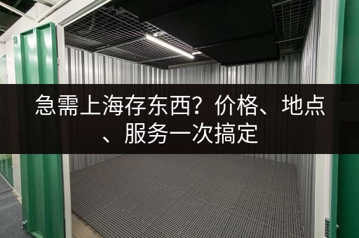 急需上海存东西？价格、地点、服务一次搞定