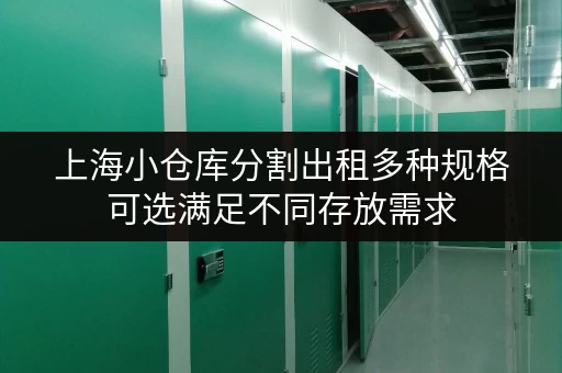 上海小仓库分割出租多种规格可选满足不同存放需求