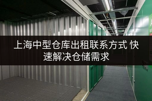 上海中型仓库出租联系方式 快速解决仓储需求