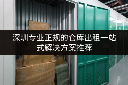 深圳专业正规的仓库出租一站式解决方案推荐