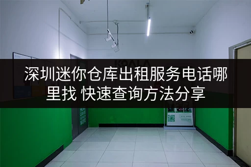 深圳迷你仓库出租服务电话哪里找 快速查询方法分享