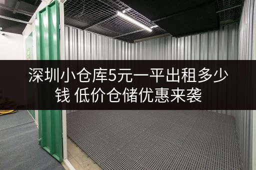深圳小仓库5元一平出租多少钱 低价仓储优惠来袭