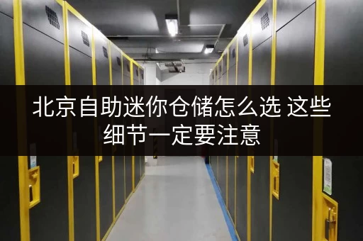 北京自助迷你仓储怎么选 这些细节一定要注意