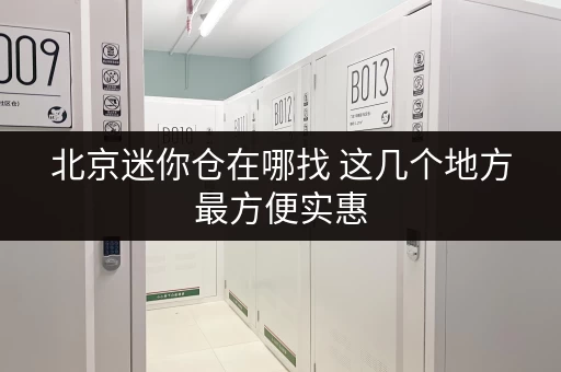 北京迷你仓在哪找 这几个地方最方便实惠