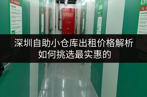 深圳自助小仓库出租价格解析 如何挑选最实惠的