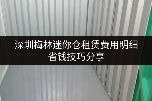 深圳梅林迷你仓租赁费用明细省钱技巧分享
