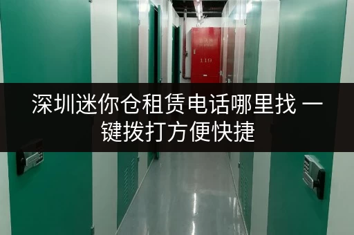 深圳迷你仓租赁电话哪里找 一键拨打方便快捷