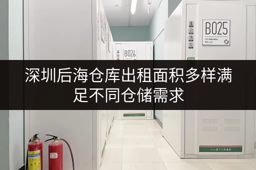 深圳后海仓库出租面积多样满足不同仓储需求
