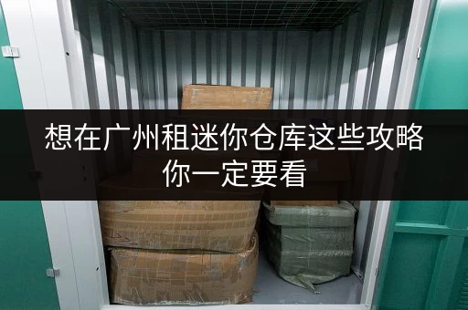 想在广州租迷你仓库这些攻略你一定要看 想在广州租迷你仓库这些攻略你一定要看