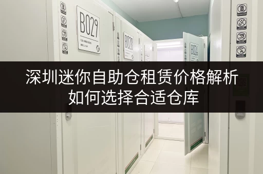 深圳迷你自助仓租赁价格解析 如何选择合适仓库