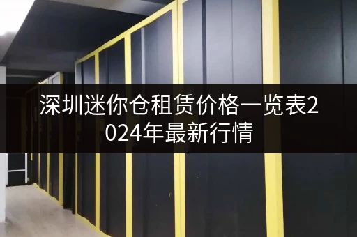 深圳迷你仓租赁价格一览表2024年最新行情