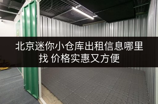 北京迷你小仓库出租信息哪里找 价格实惠又方便