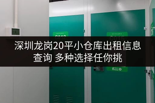 深圳龙岗20平小仓库出租信息查询 多种选择任你挑