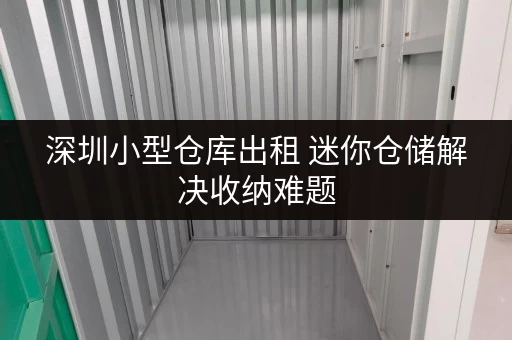 深圳小型仓库出租 迷你仓储解决收纳难题