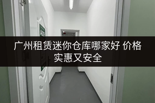 广州租赁迷你仓库哪家好 价格实惠又安全