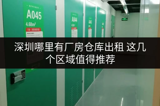 深圳哪里有厂房仓库出租 这几个区域值得推荐