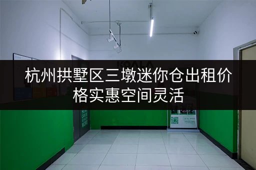 杭州拱墅区三墩迷你仓出租价格实惠空间灵活 杭州拱墅区三墩迷你仓出租价格实惠空间灵活