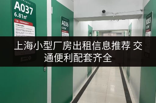 上海小型厂房出租信息推荐 交通便利配套齐全
