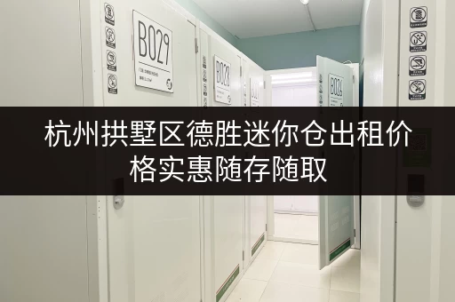 杭州拱墅区德胜迷你仓出租价格实惠随存随取