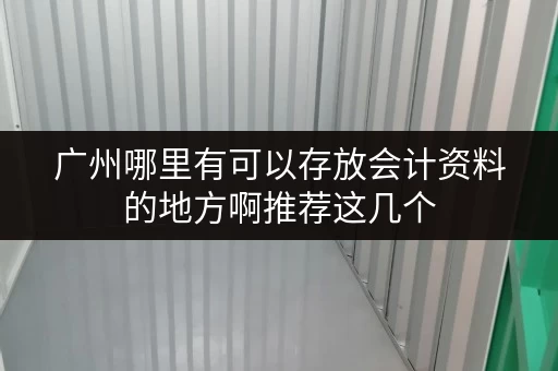 广州哪里有可以存放会计资料的地方啊推荐这几个