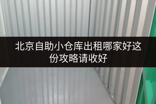 北京自助小仓库出租哪家好这份攻略请收好